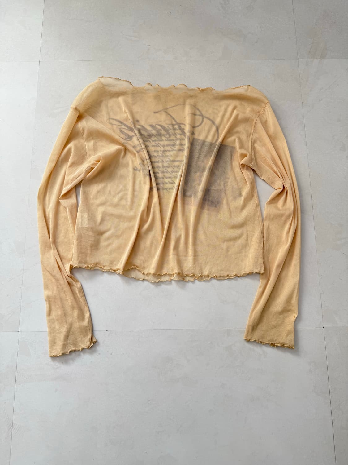 아이보리 포토그래픽 시스루 탑  상품이미지7