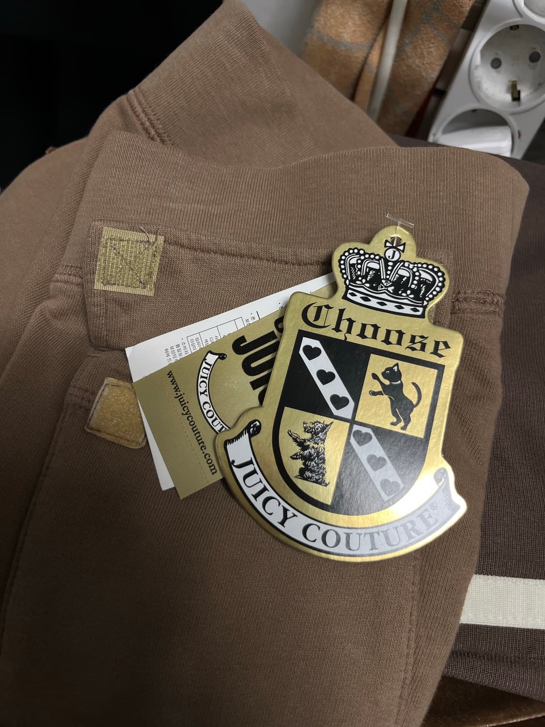 쥬시 꾸뛰르 브라운 트레이닝 7부 팬츠 새상품 xs 상품이미지4