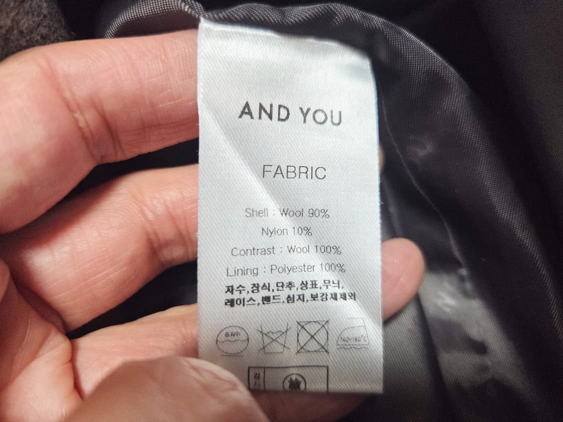 앤유(and you) 베를린 울 싱글코트 프리사이즈 새상품 상품이미지10