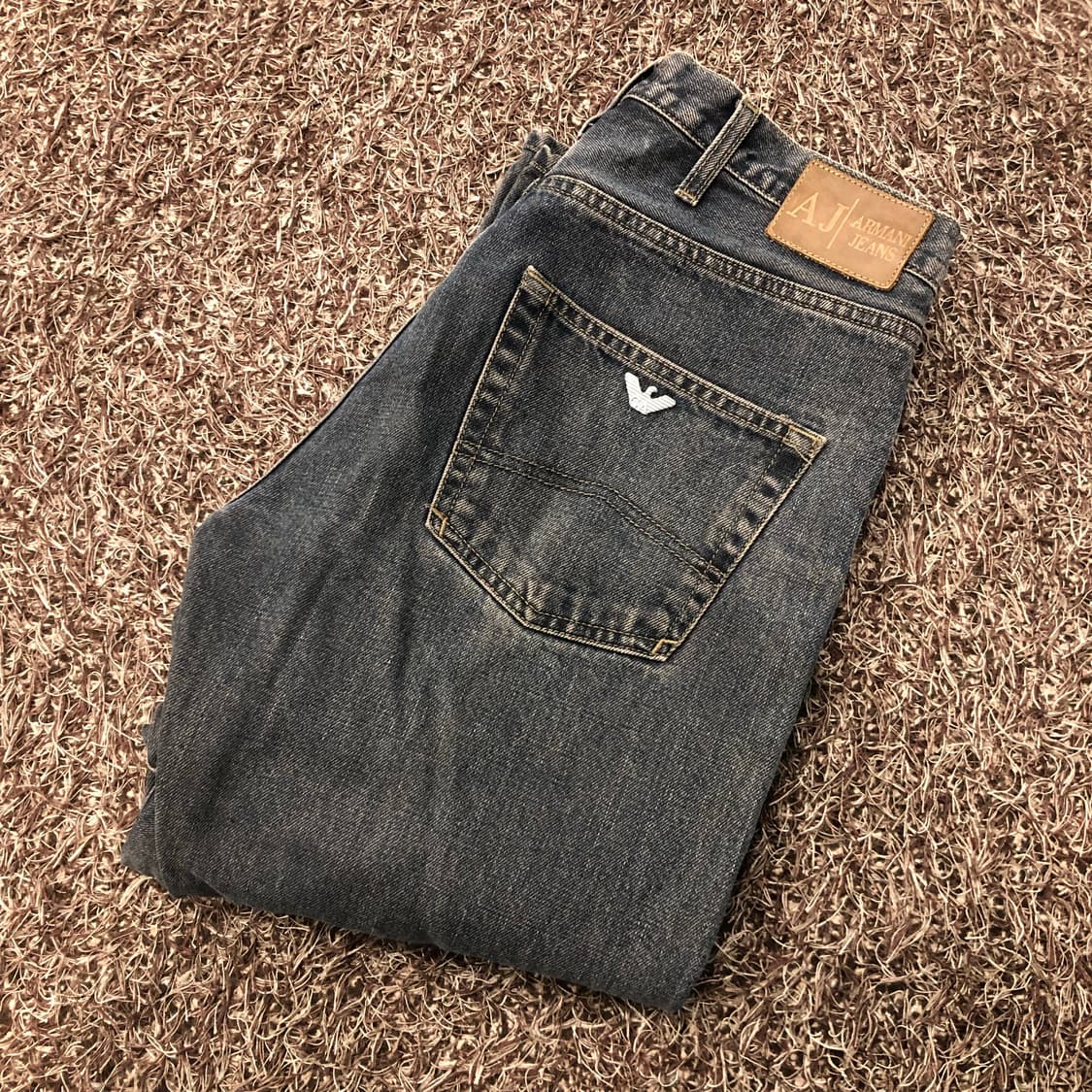 아르마니 블랙 워싱 데님 팬츠 상품이미지1