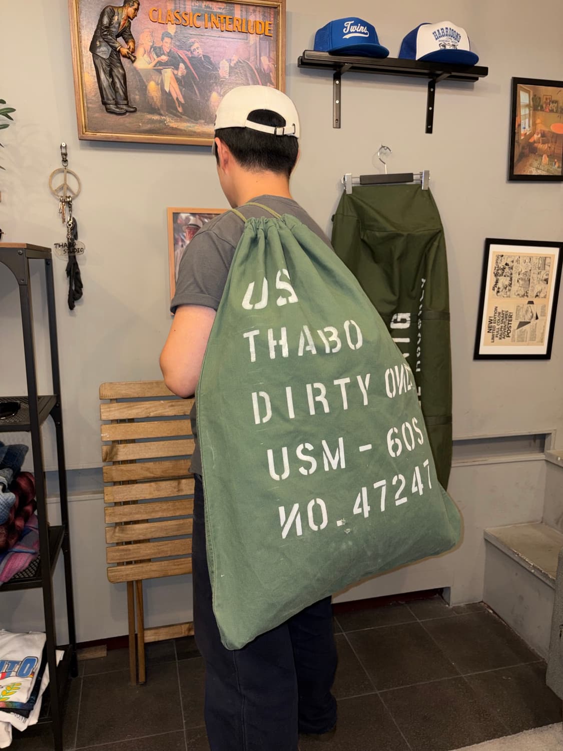 80-90’s US Army stencil laundry bag 상품이미지2