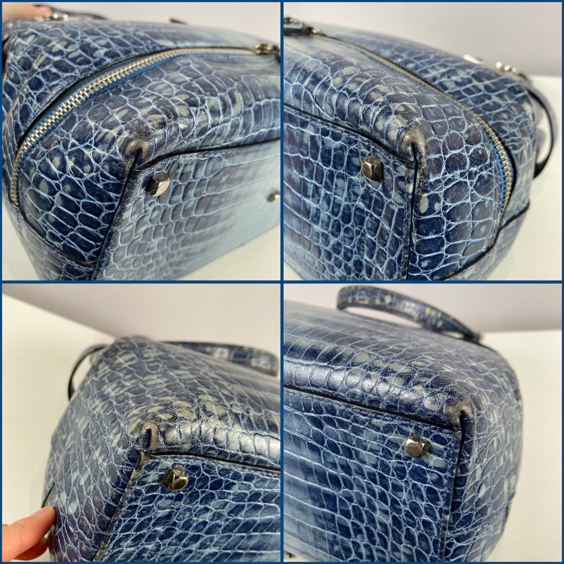 살바토레 페라가모 간치니 턴락 크로커 엠보 토트백 가방 정품 상품이미지7