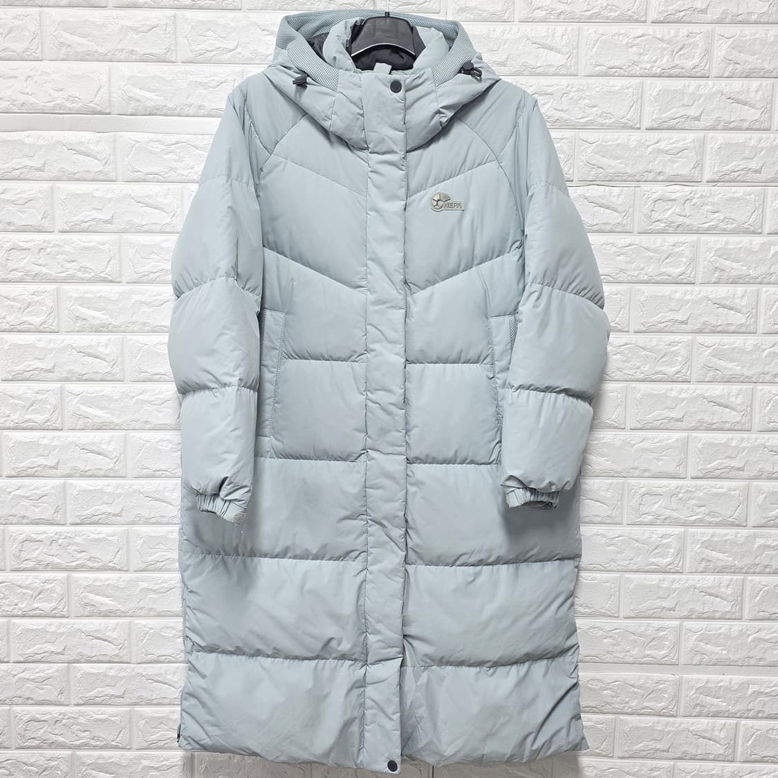 택포) 19s 네파 민트색 구스다운 롱패딩 L 상품이미지1