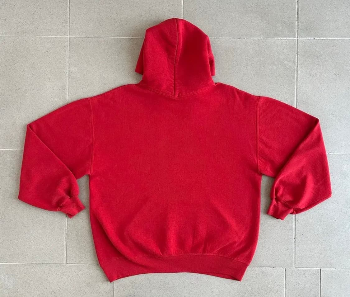 90s 빈티지 러셀 후드 레드 XL USA 상품이미지2