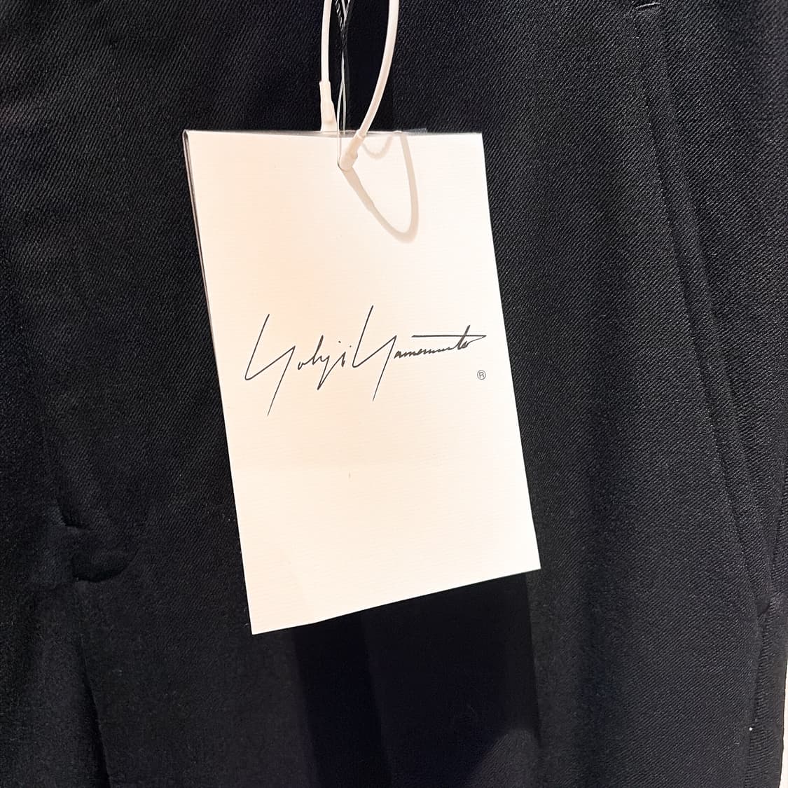 (정품/새상품) 요지 야마모토 여성 블랙 개버딘 팬츠 상품이미지2