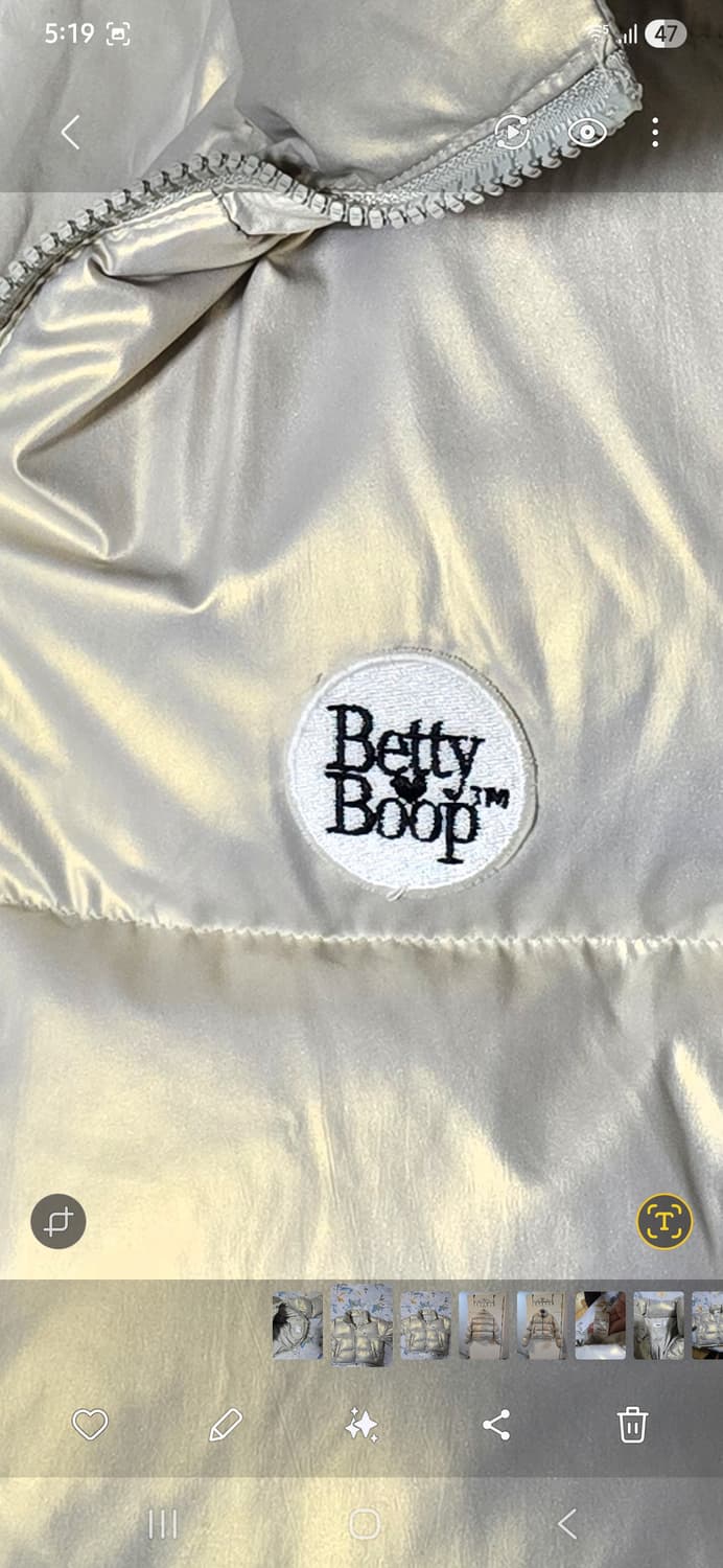 베티붑 패딩 점퍼 은색 F 상품이미지4