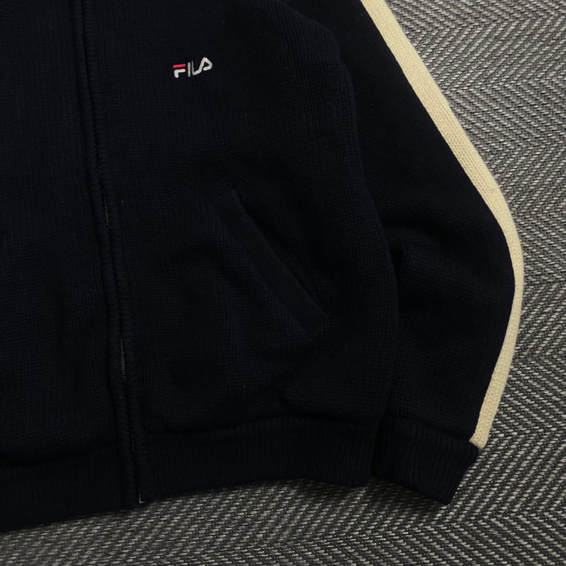 휠라 올드스쿨 케이블 니트 집업 자켓y 4265 상품이미지3