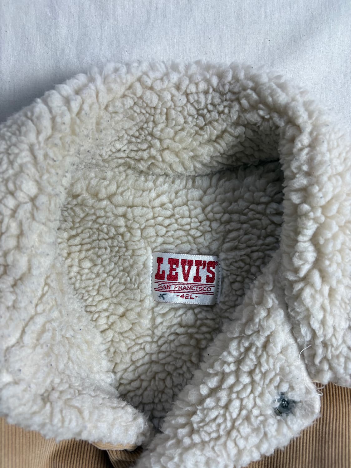 80s Levis 리바이스 코듀로이 쉐르파 자켓 42L 상품이미지4