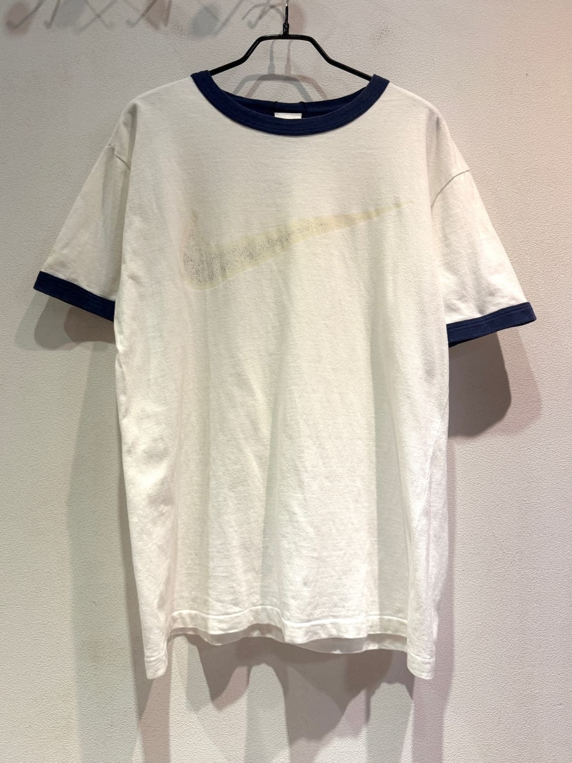 90s Nike Ringer T-Shirt White Navy 상품이미지1