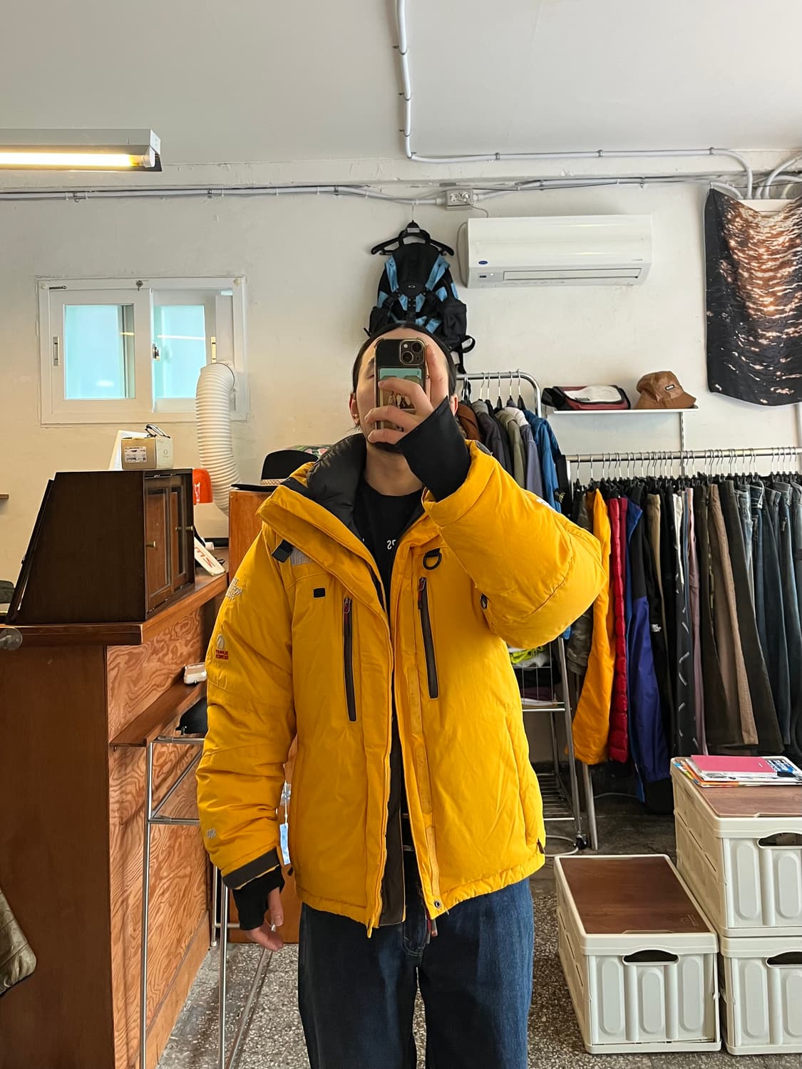 노스페이스 히말라야1 패딩 옐로우 상품이미지2