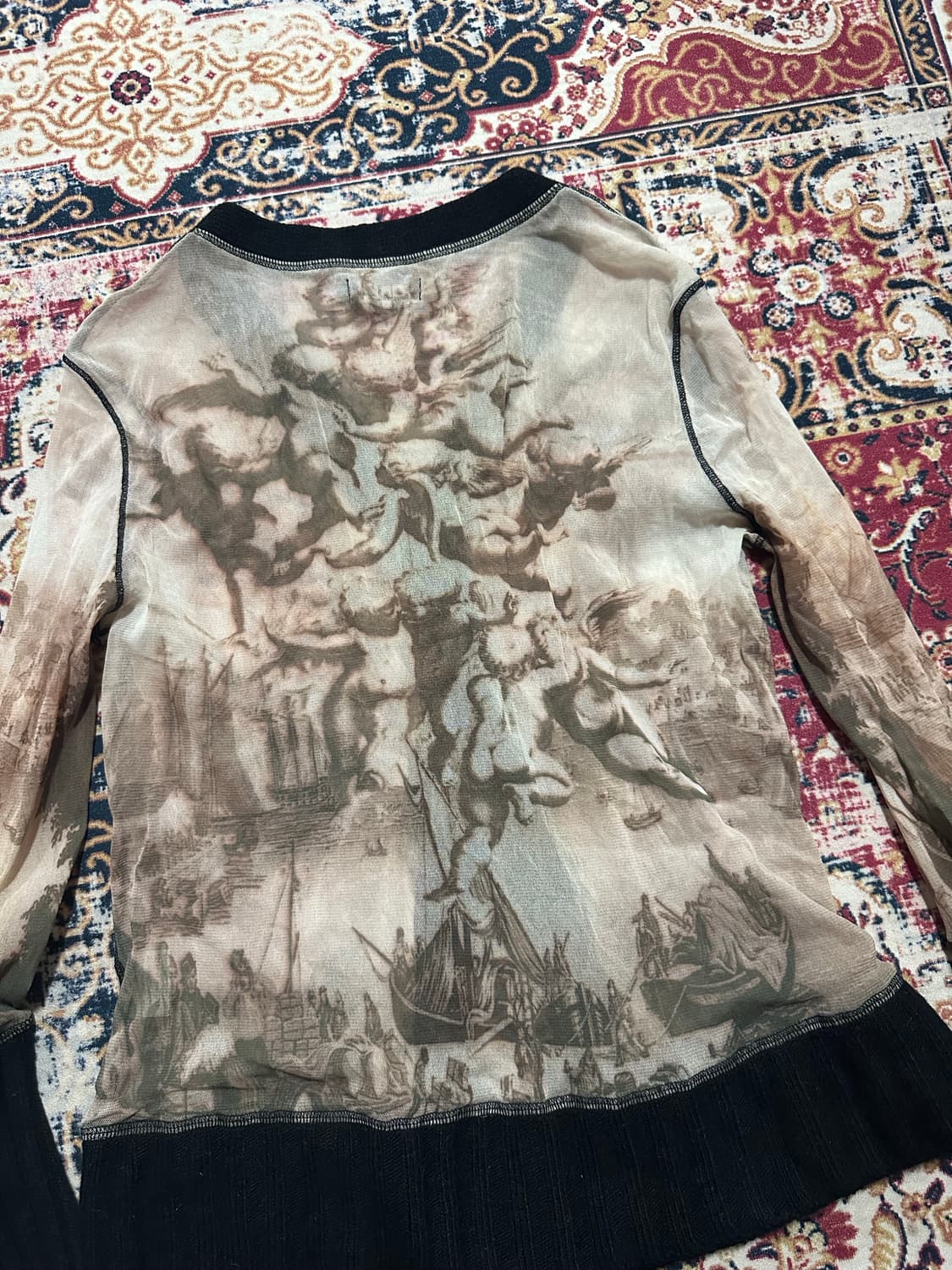 오리엔탈 엔틱 니팅+시스루 가디건 상품이미지3