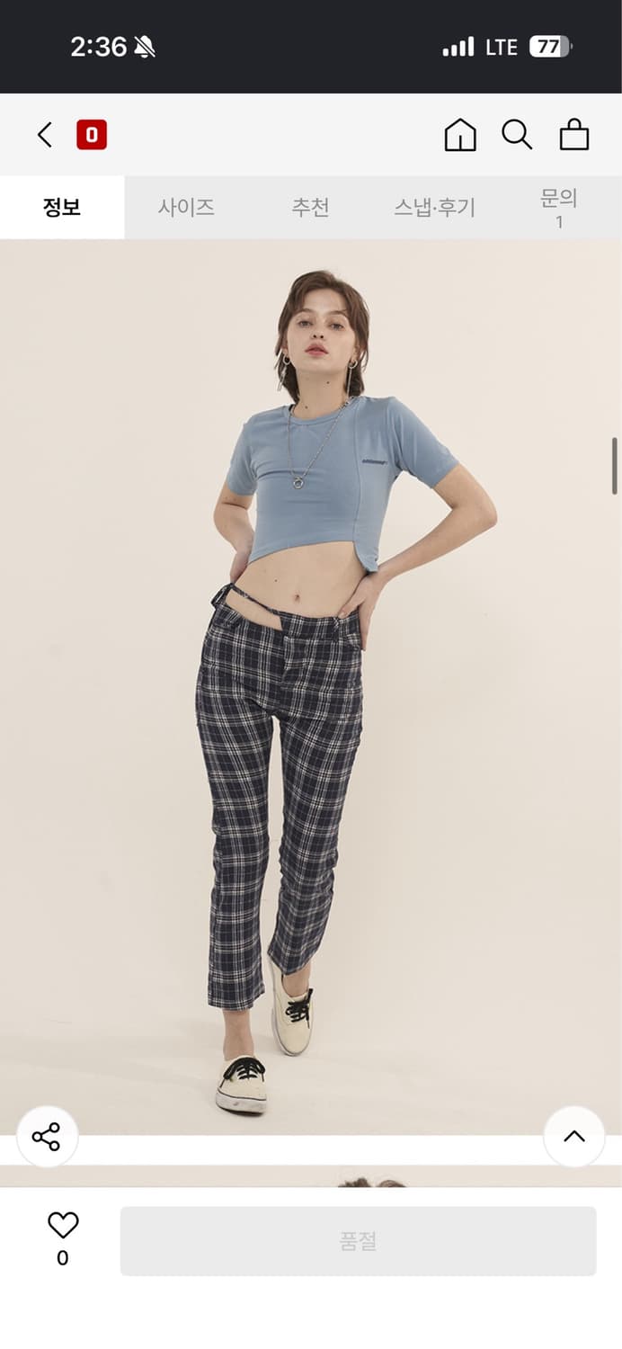 오드원아웃 체크 팬츠 상품이미지2