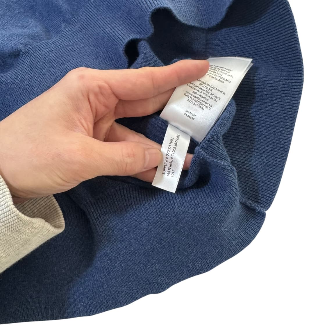 신형 폴로 랄프로렌 코발트블루 브이넥 니트 상품이미지6