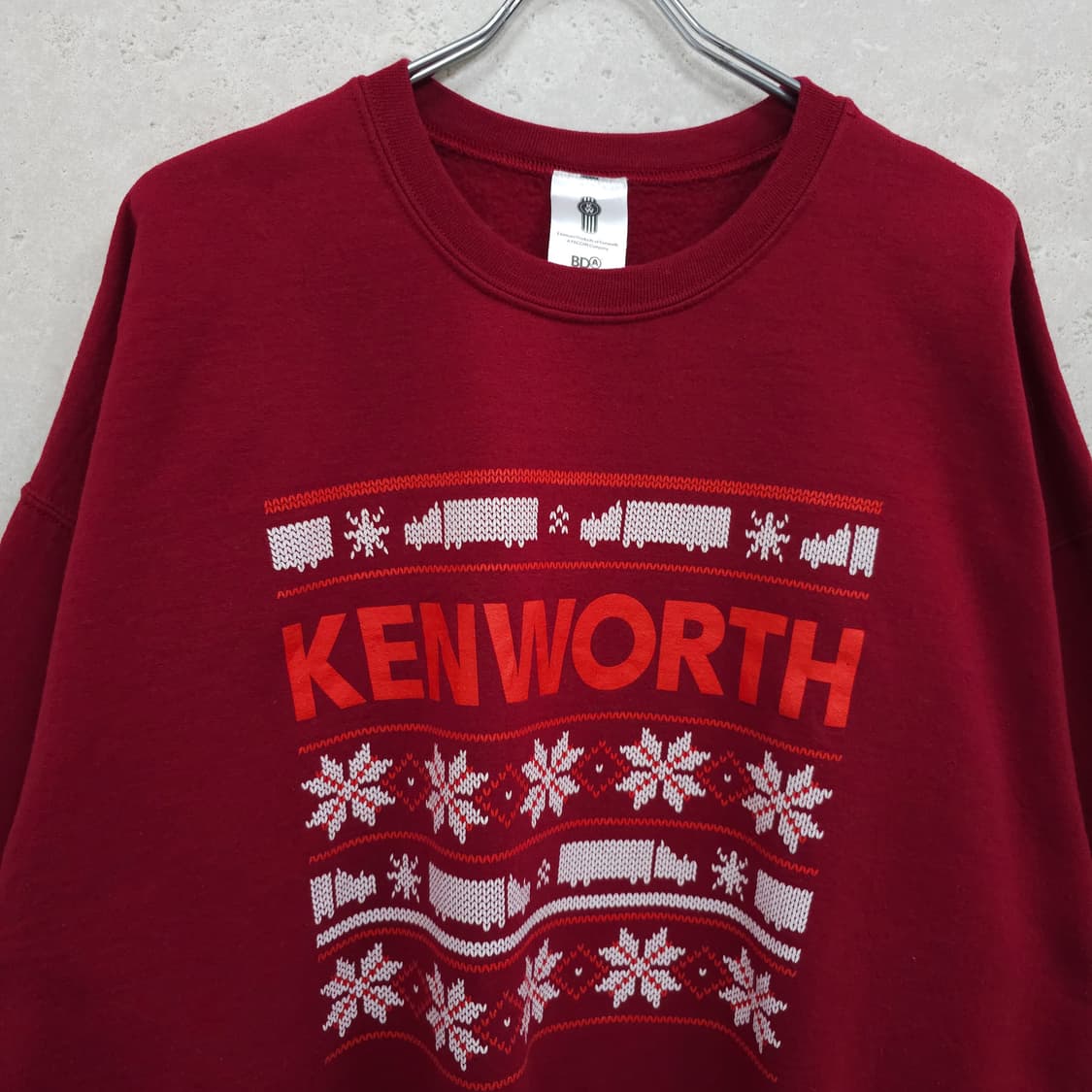 레드 크리스마스 눈꽃 맨투맨 기모 스웻셔츠 상품이미지2