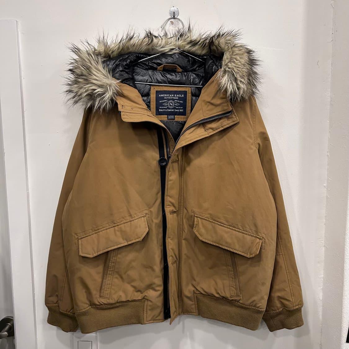 아메리칸 이글 헤어후드 숏 푸퍼 야상 패딩 상품이미지2