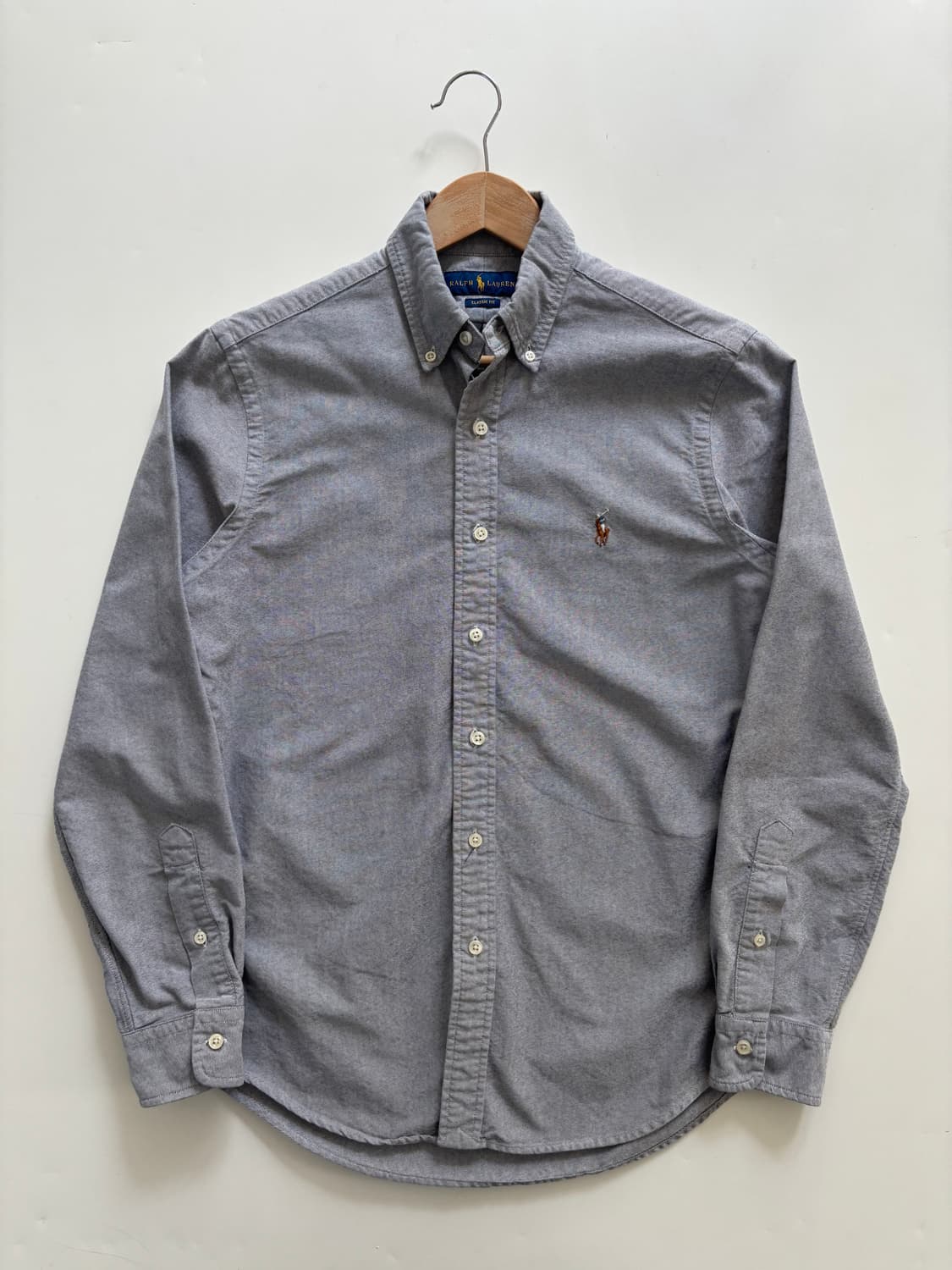 Polo 폴로 랄프로렌 QR신형 그레이 컬러 옥스포드 셔츠 상품이미지1