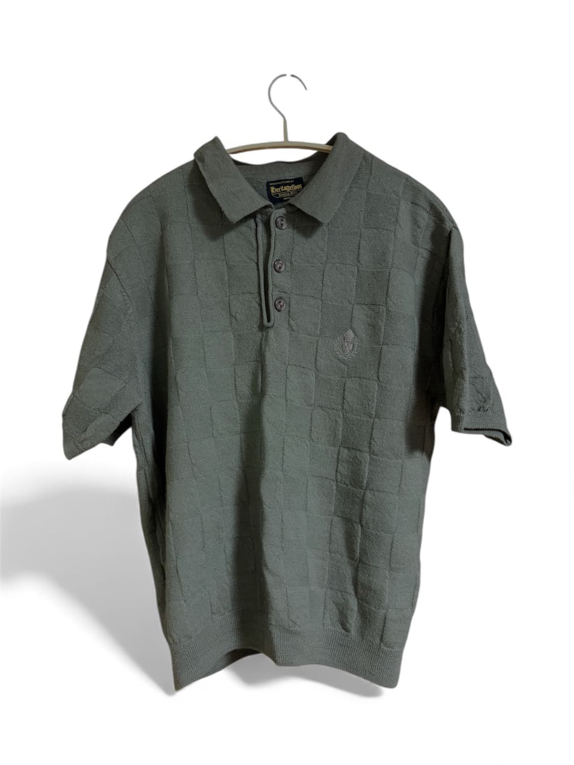 헤리티지플로스 울 체크 니트 반팔  상품이미지1