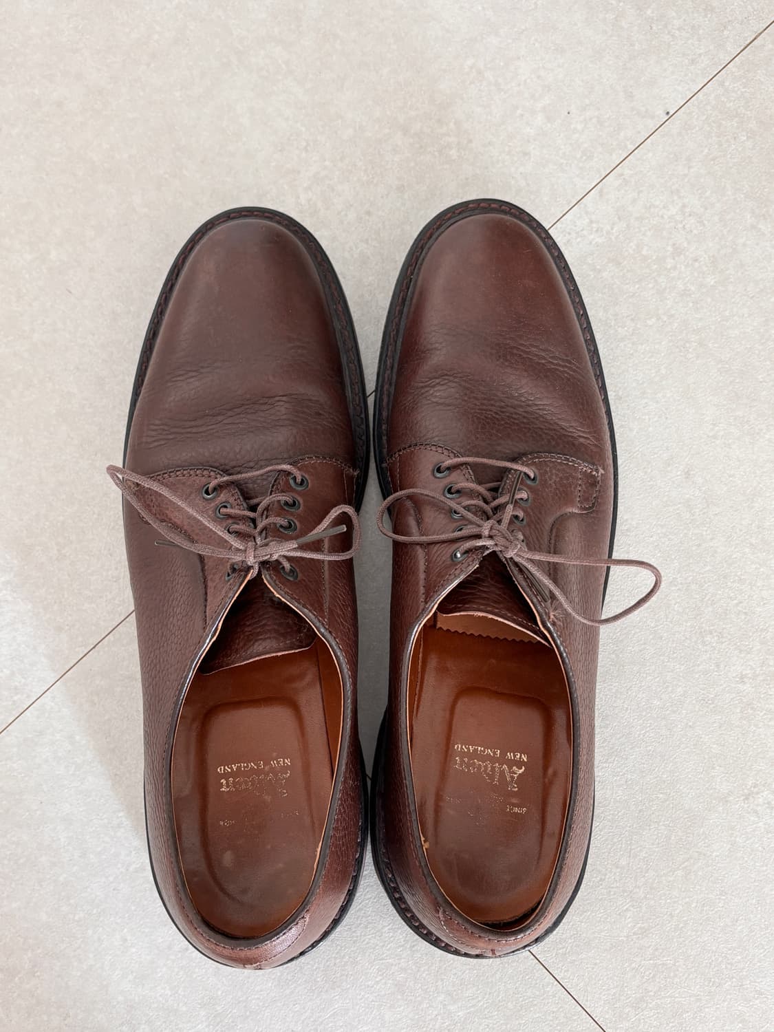 극강의 빈티지 에이징된 알든 94308 플레인 토 블루처 10AAA 상품이미지2