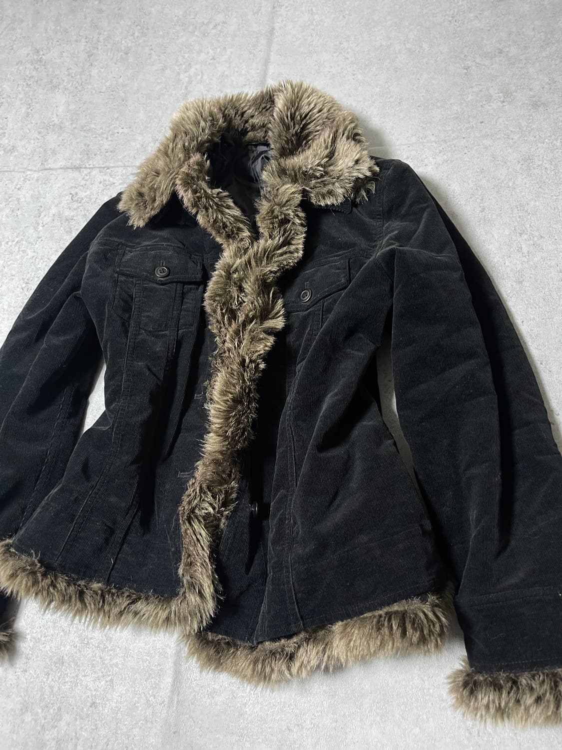 corduroy fur jacket 상품이미지2