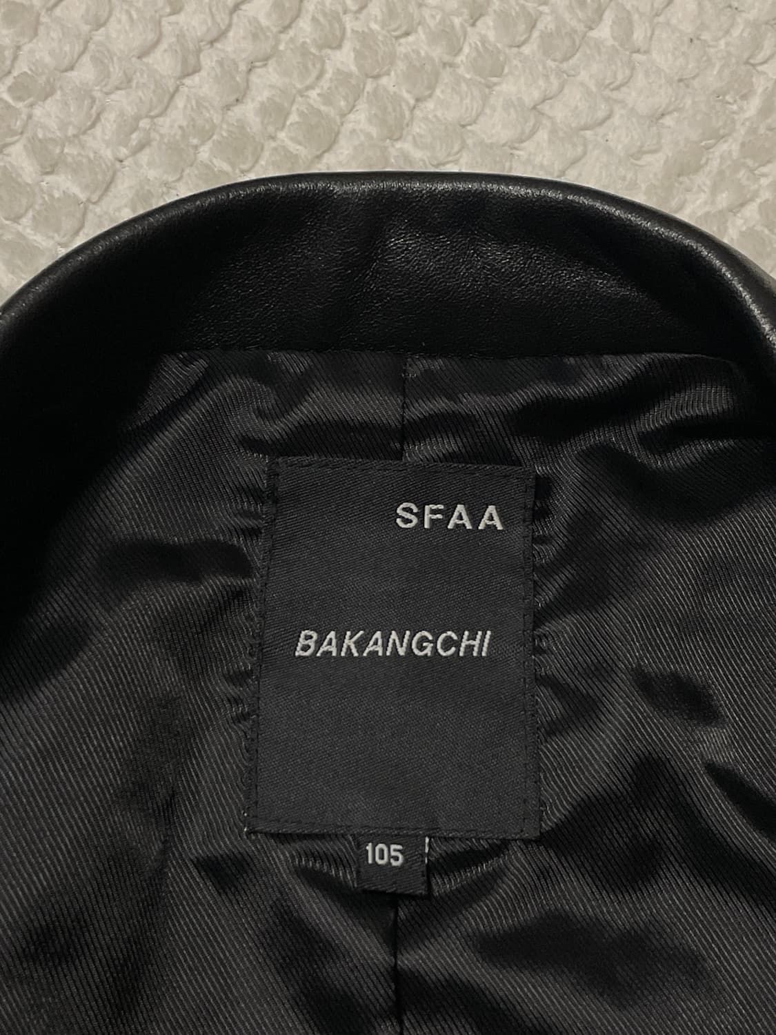 SFAA 서울컬렉션 박항치 디자이너 웨스턴 무드 스티치 레더 자켓 상품이미지4