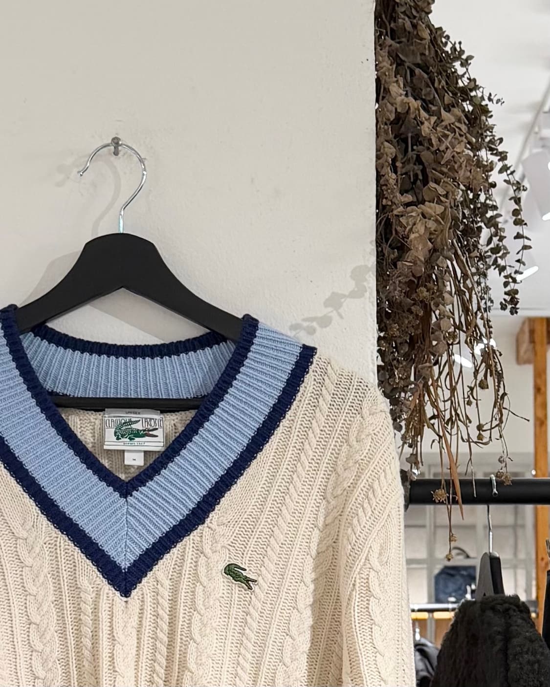 라코스테 아이보리 클래식 케이블 니트 상품이미지3