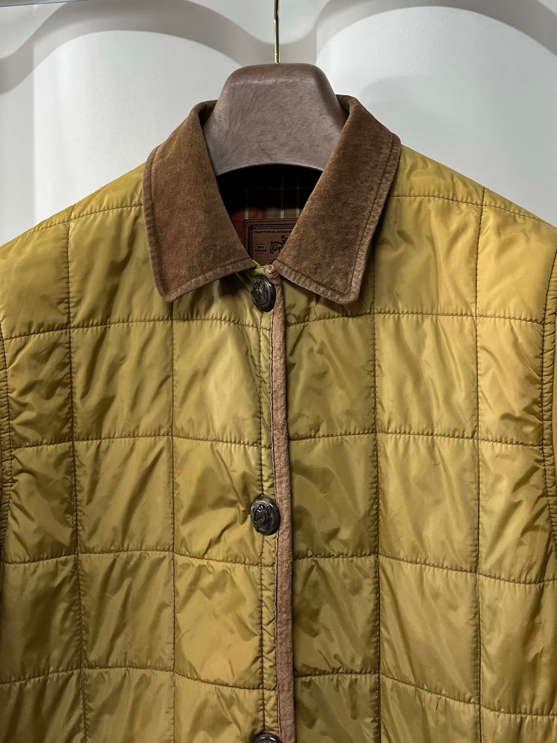 폴로 랄프로렌 스웨이드 플레이드 퀼팅 카코트 헌팅 자켓 상품이미지5