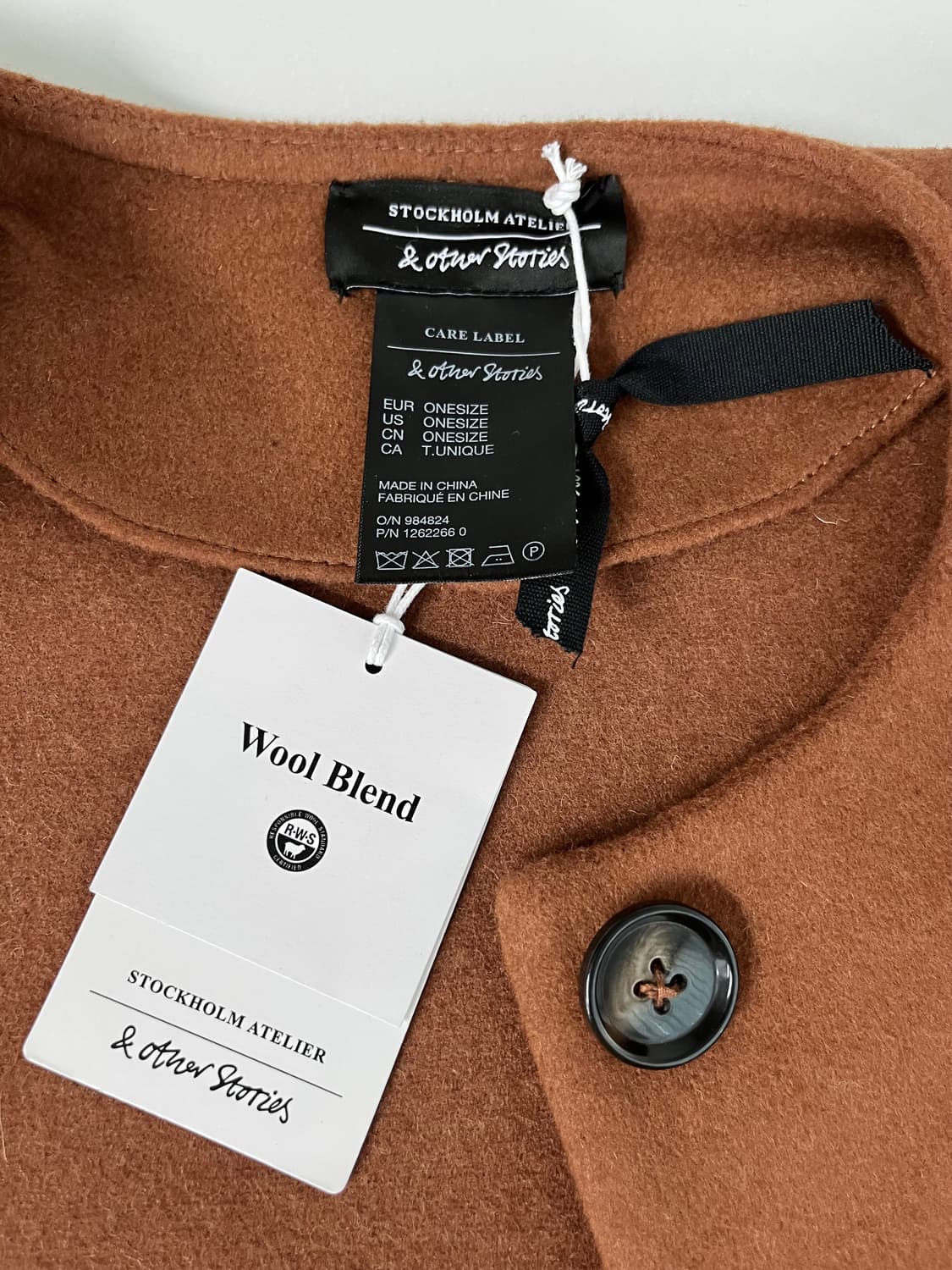 F) 새상품 앤아더스토리즈 울 블렌드 케이프 코트 상품이미지3