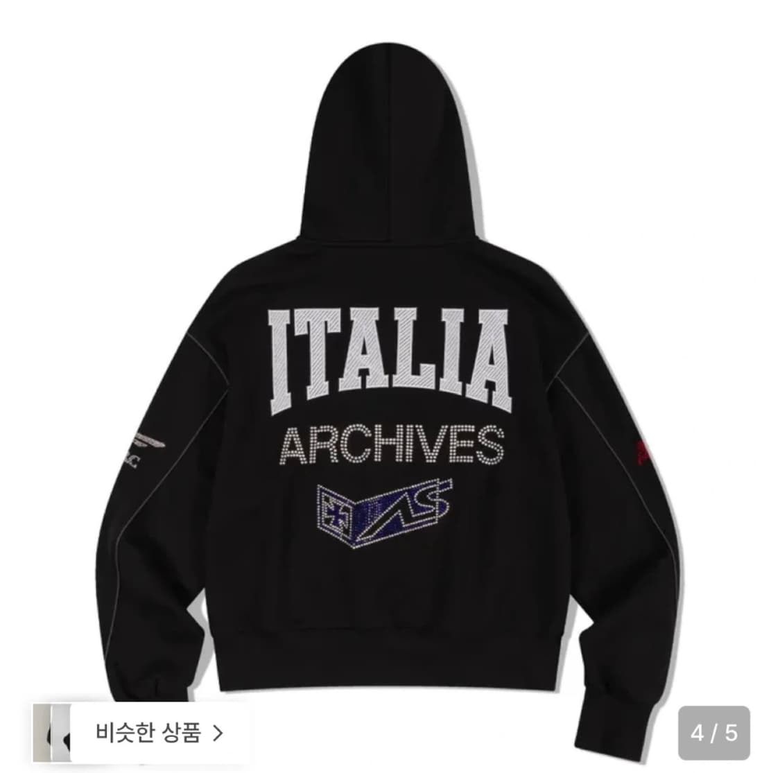 (오늘구매시 네고가능)2000아카이브스 레이싱 후드집업 블랙 상품이미지2