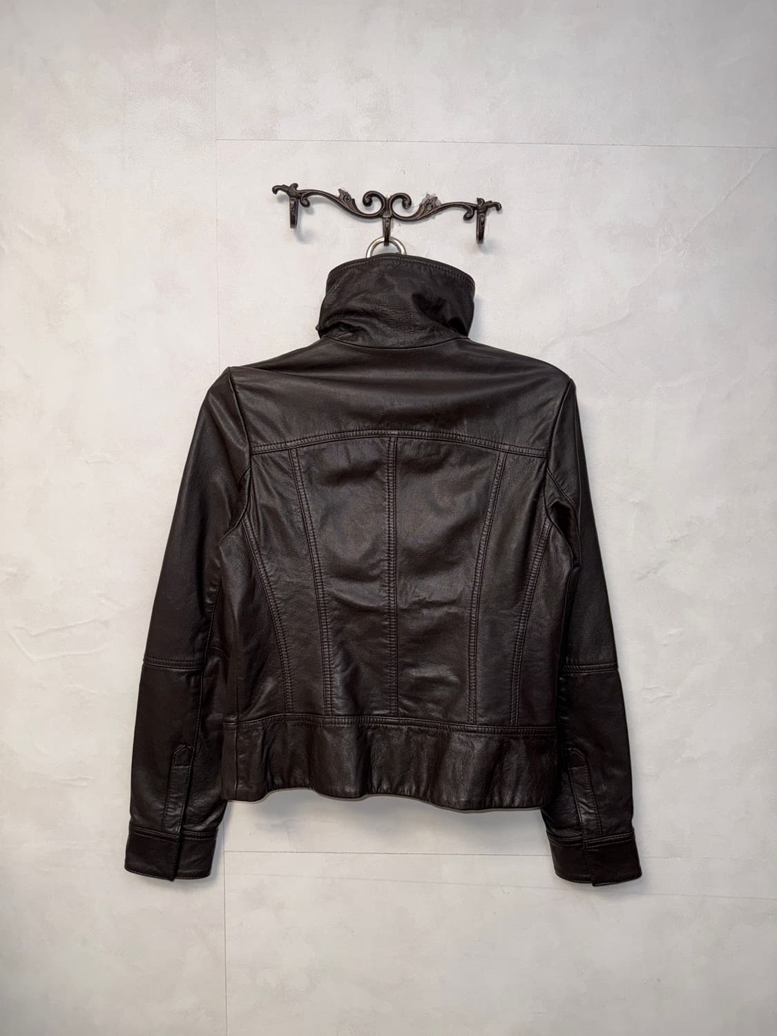 All Saints dark brown double buckle jk 상품이미지4