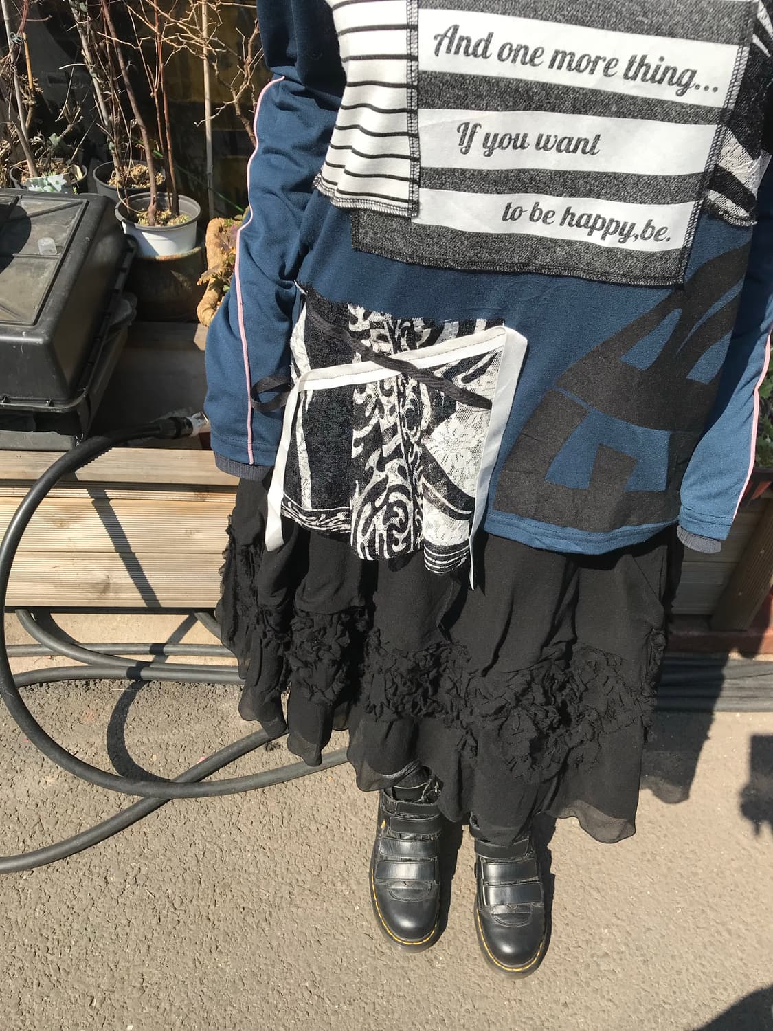 vintage black pattern skirt (25inch) 상품이미지4