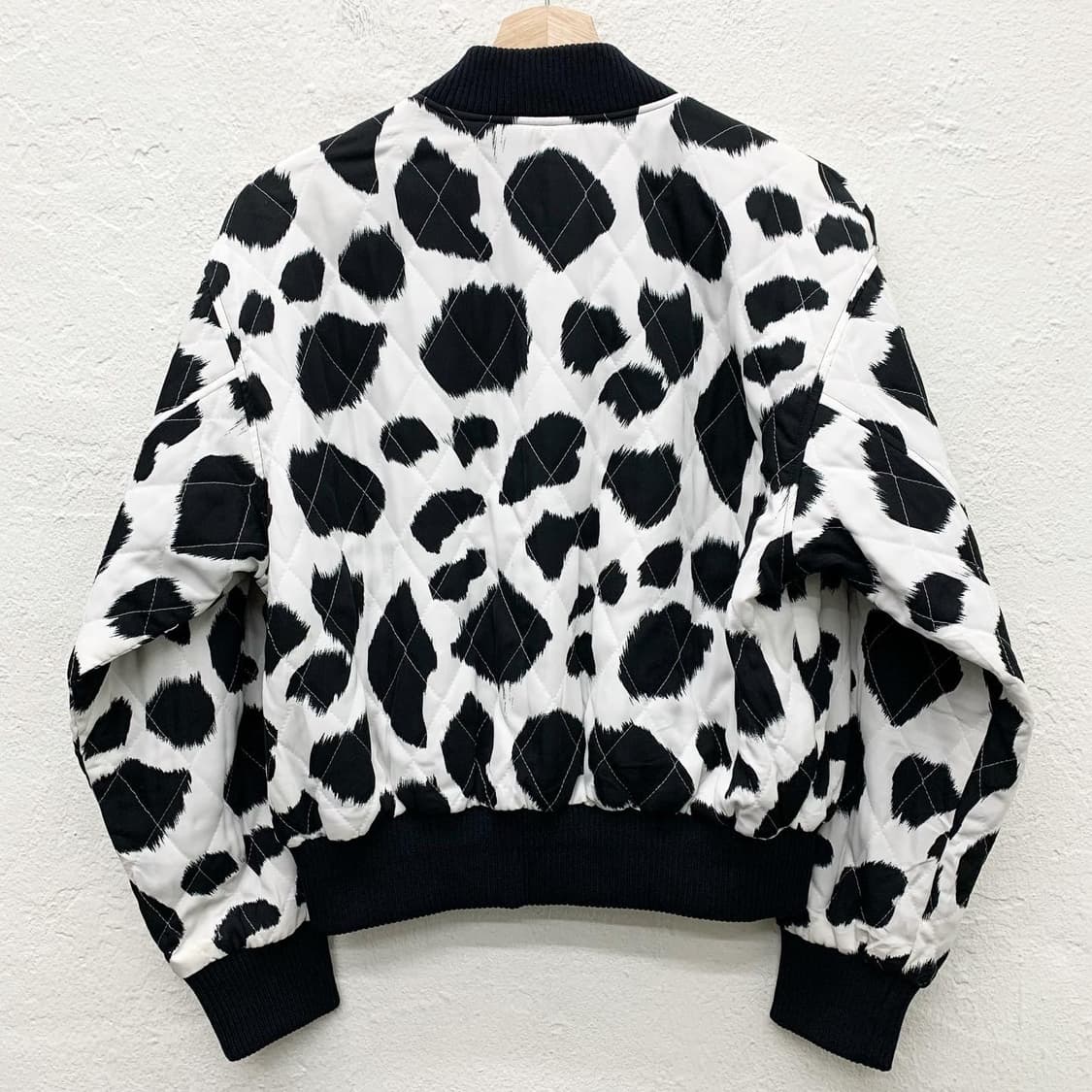 JPN 빈티지 밀크카우 퀄팅 리버시블 크롭 봄버자켓 상품이미지4