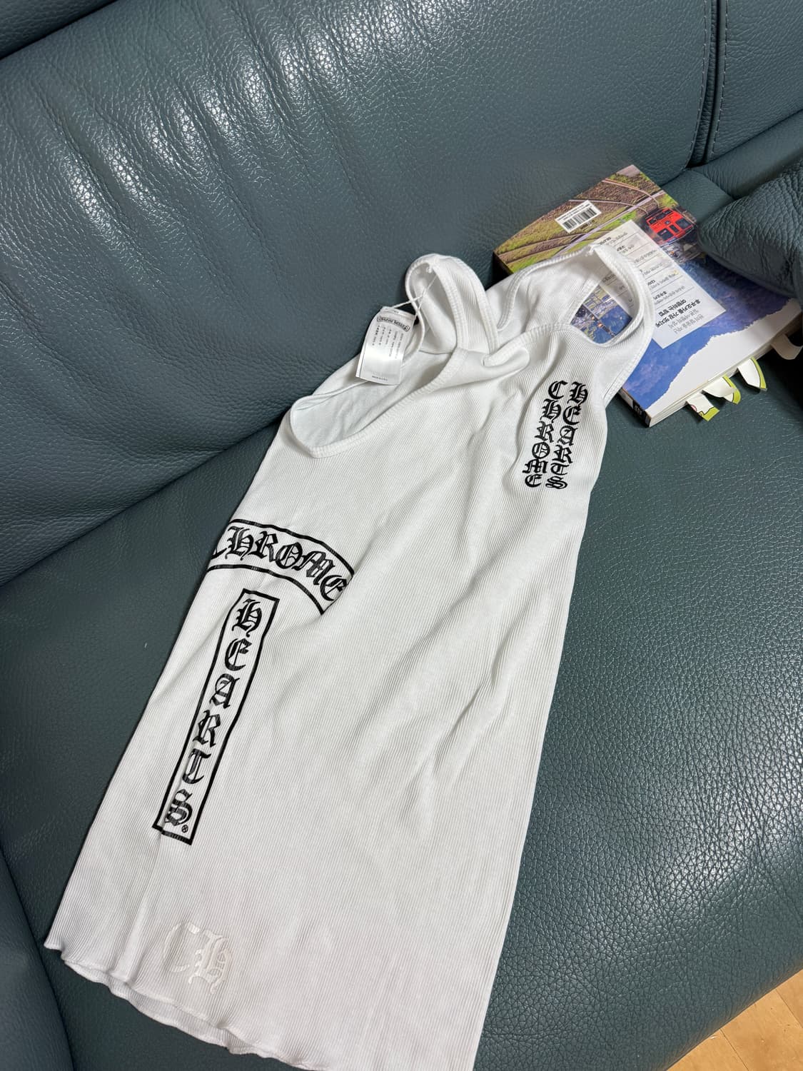 크롬하츠 white t bar script탱크탑 chrome hearts 상품이미지5