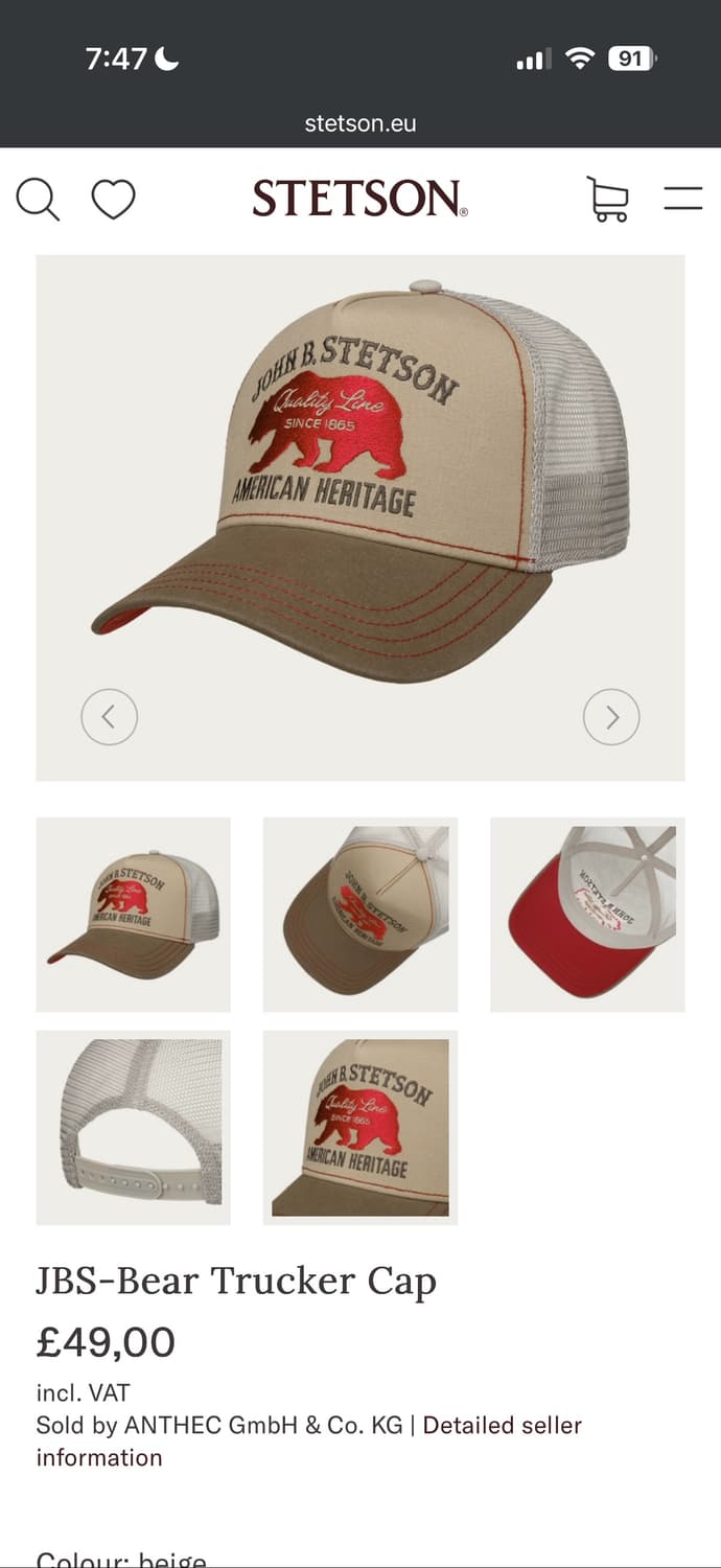 STETSON 트러커 캡 상품이미지1