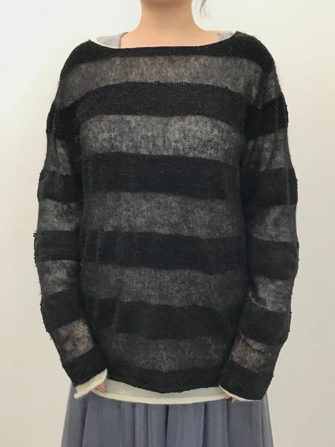 MEN’S MELROSE Mohair Stripe Knit 상품이미지2