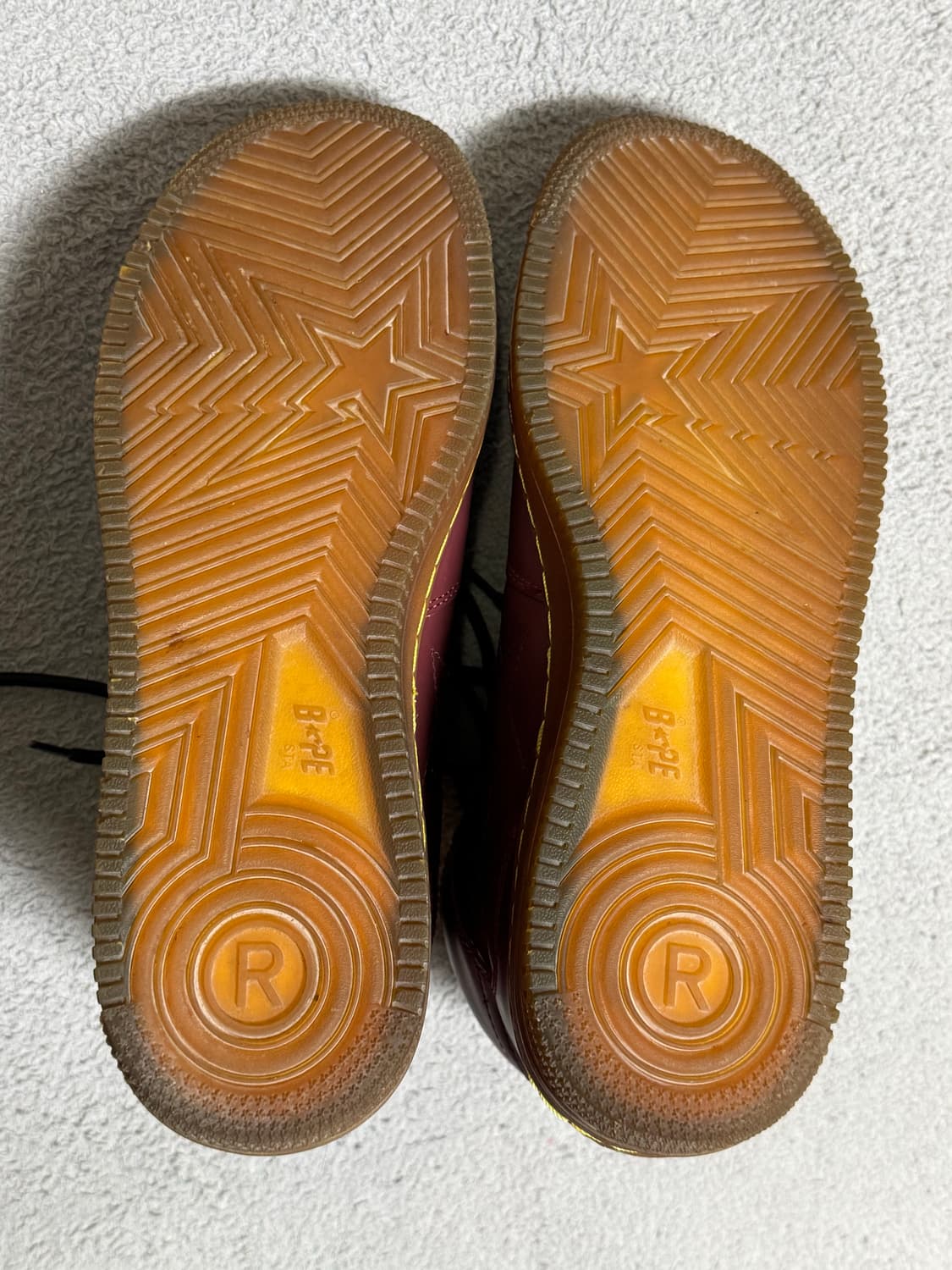 국내유일 Bape sta 베이프스타 포스 미드 버건디 스니커즈  상품이미지5