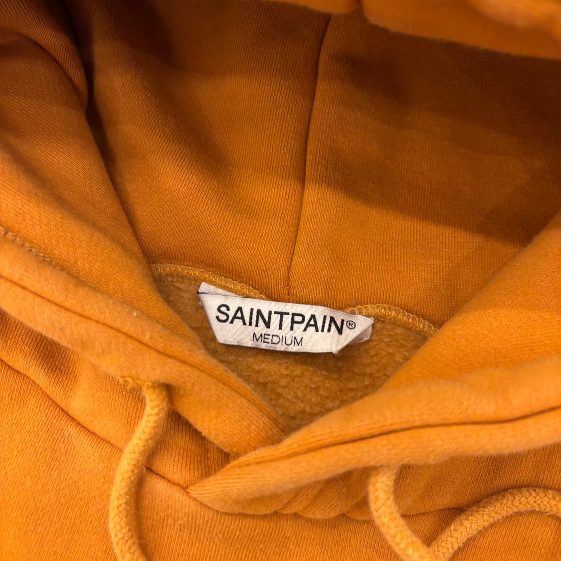 세인트페인 빅로고 오렌지 후드티 상품이미지3