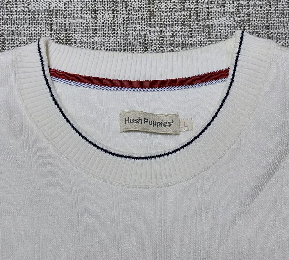 (무료배송) Hush Puppies 흰색 맨투맨 티셔츠 LL 상품이미지2