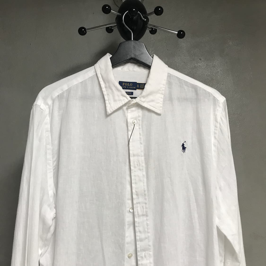 폴로 랄프로렌 QR 린넨 셔츠 화이트 XL 상품이미지2