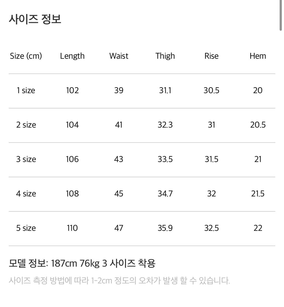 포터리 원워시드 컴포트 데님 블랙 3사이즈 상품이미지3