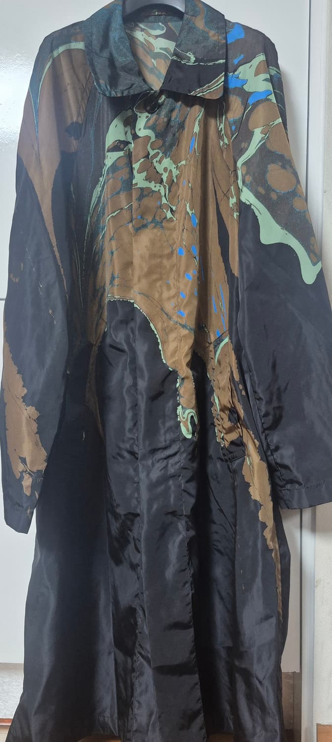 드리스 반 노튼 마블패턴 롱코트 상품이미지2