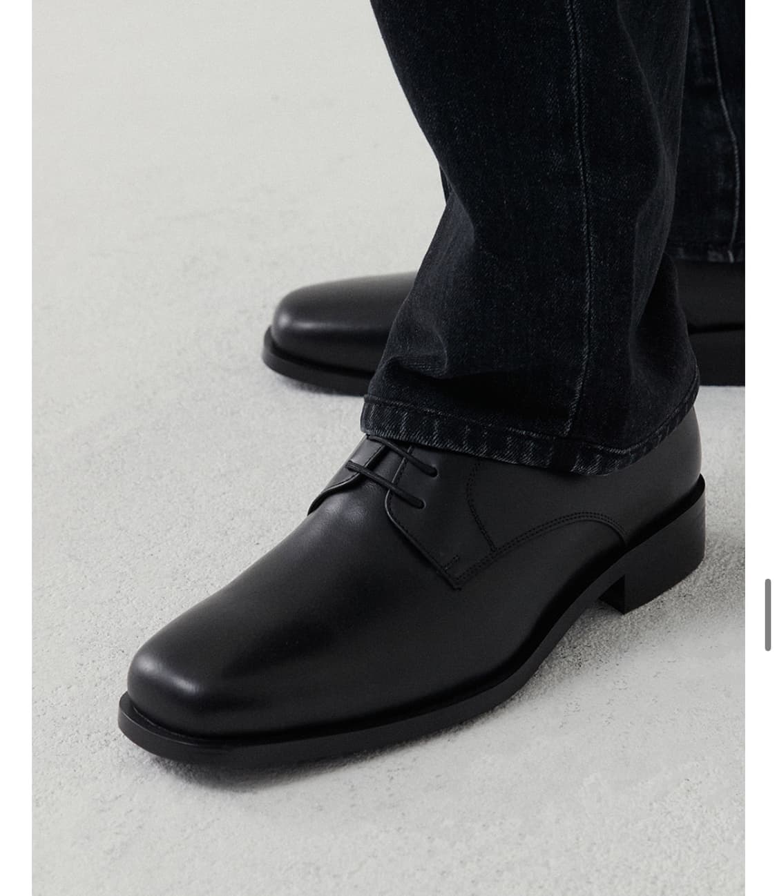 새상품(285) 로맨틱무브 심플리 스퀘어토 더비슈즈 블랙 상품이미지3