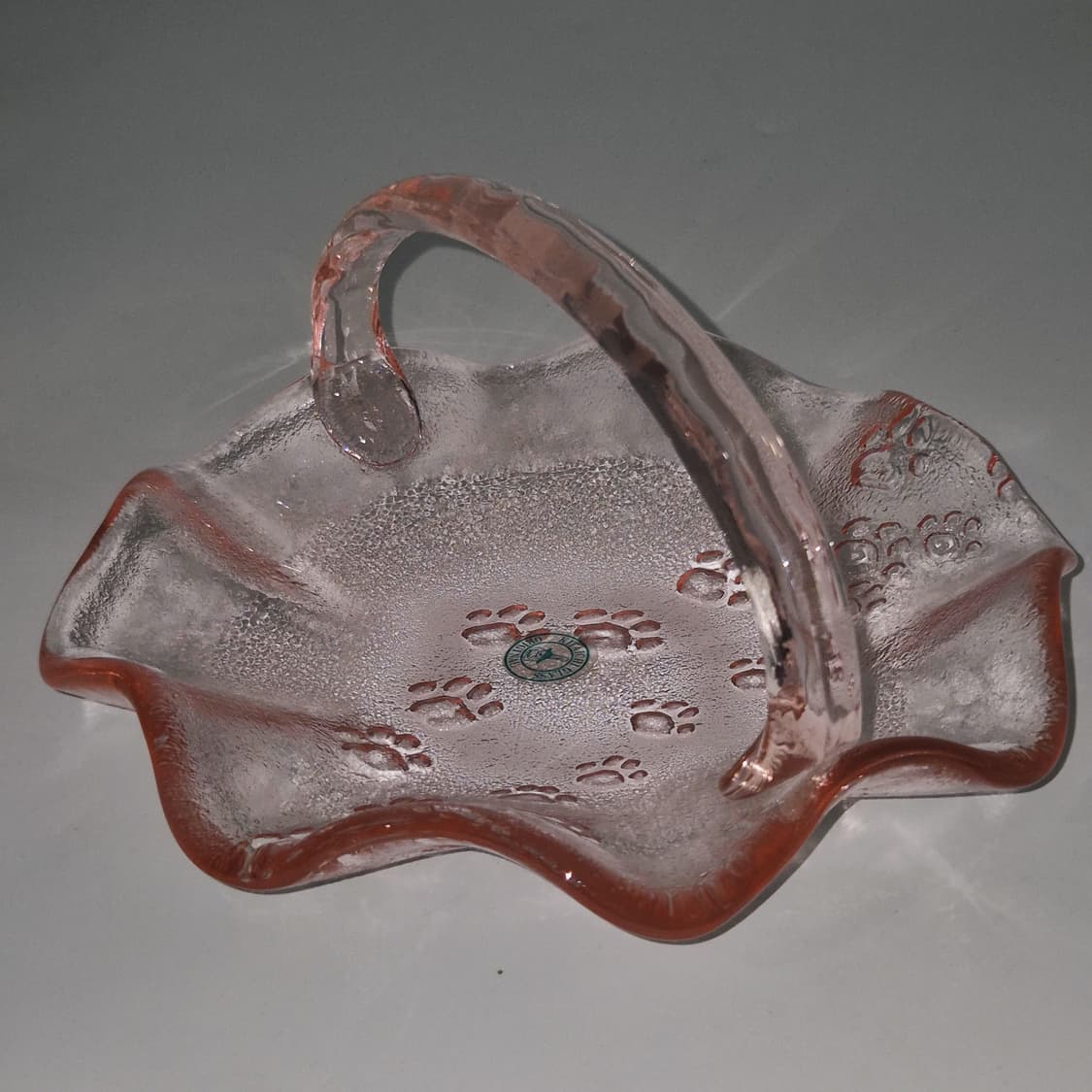 90s 오타루 핸드블로운 발자국 러플 바구니 상품이미지9