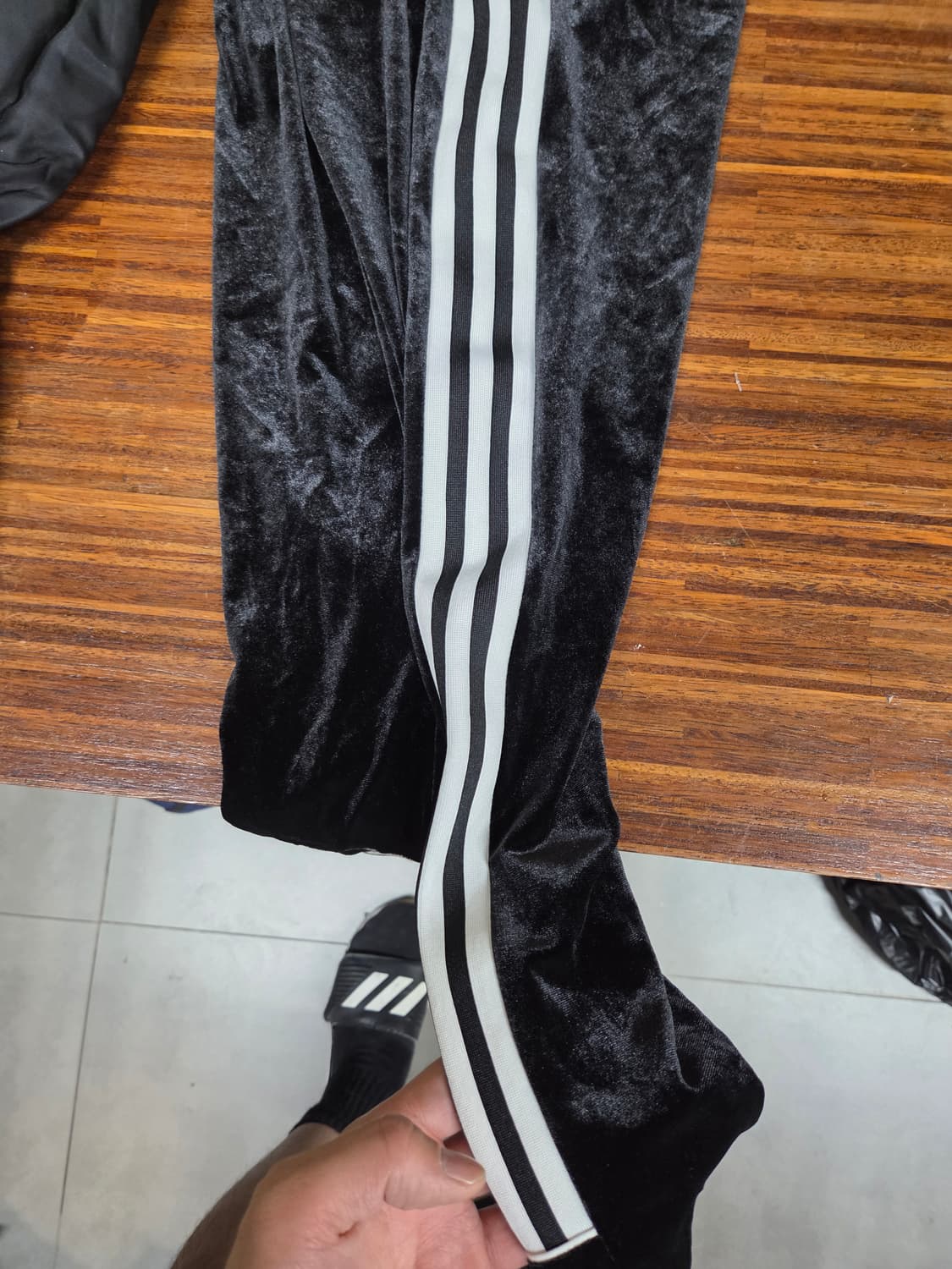 아디다스 벨벳 삼선 타이즈 s 상품이미지5