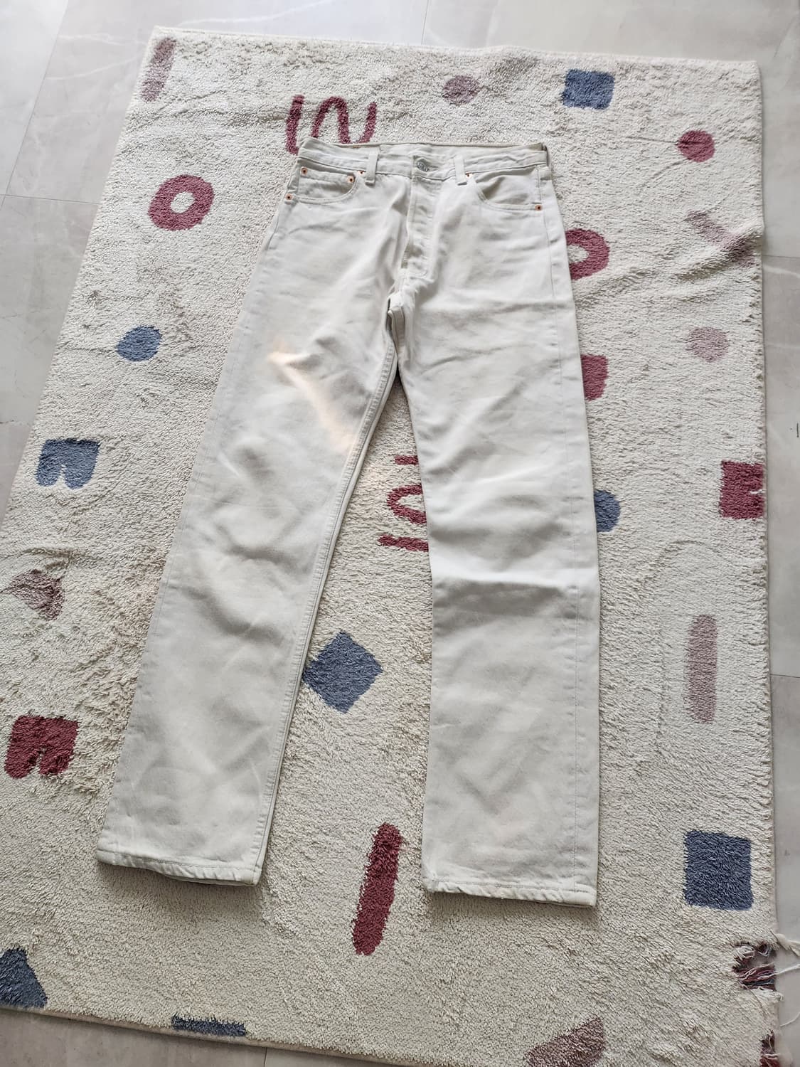 90's 리바이스 501 화이트 데님 상품이미지1