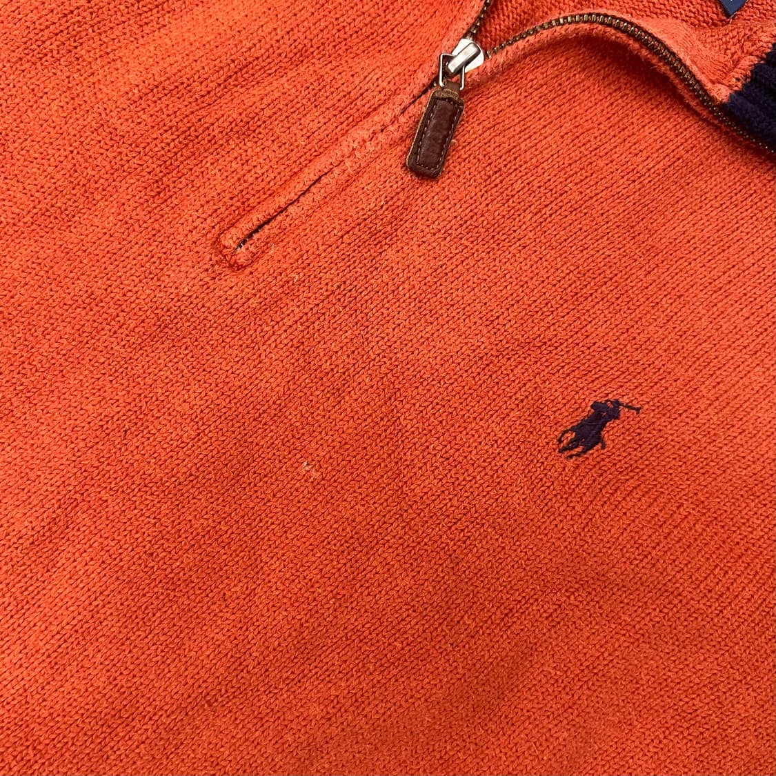 00s 폴로랄프로렌 오렌지 코튼 하프집업 니트 상품이미지3