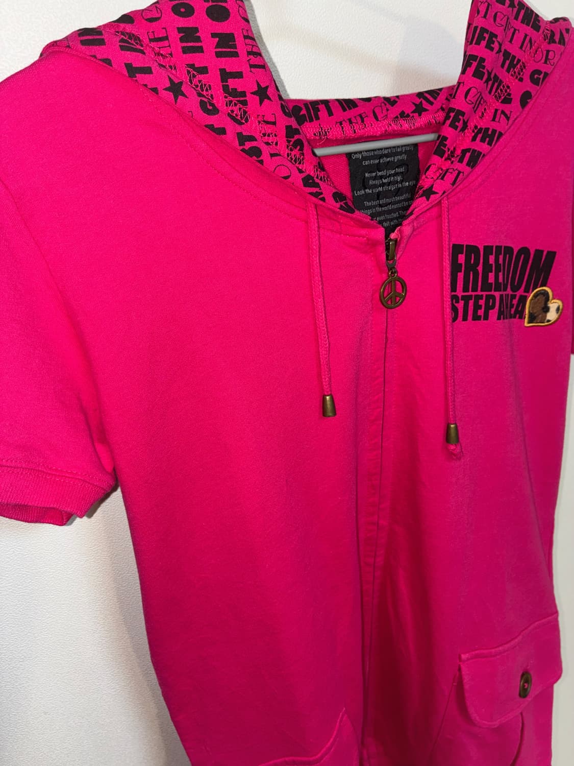 space opera y2k hot pink hood zip-up 상품이미지2