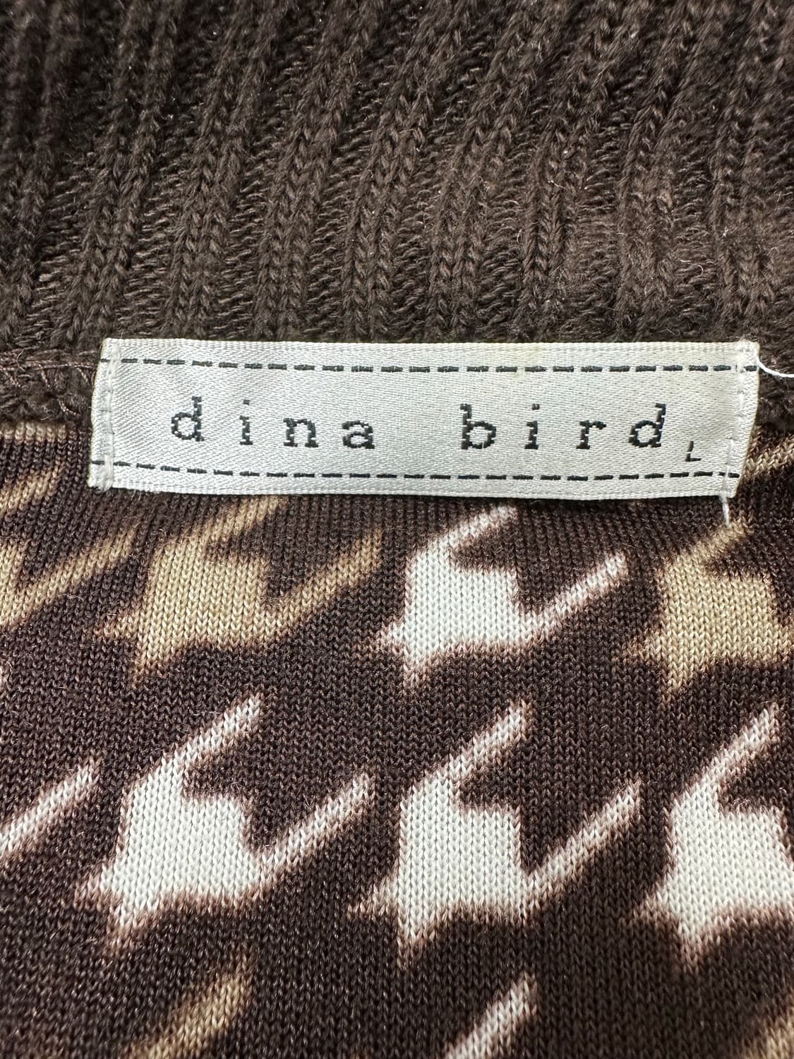 Dina Bird Patterned Knit Zip Cardigan 상품이미지4