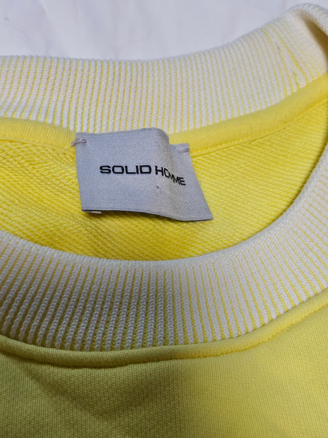 솔리드옴므 맨투맨 옐로우 105 상품이미지4