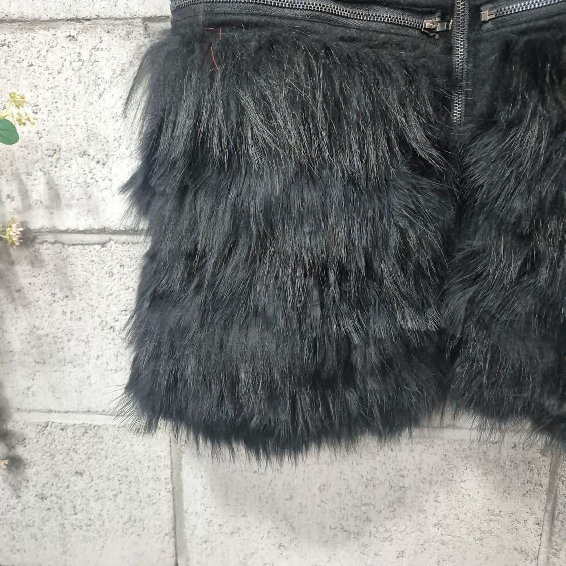 천연퍼 트리밍후드배색베스트 상품이미지3