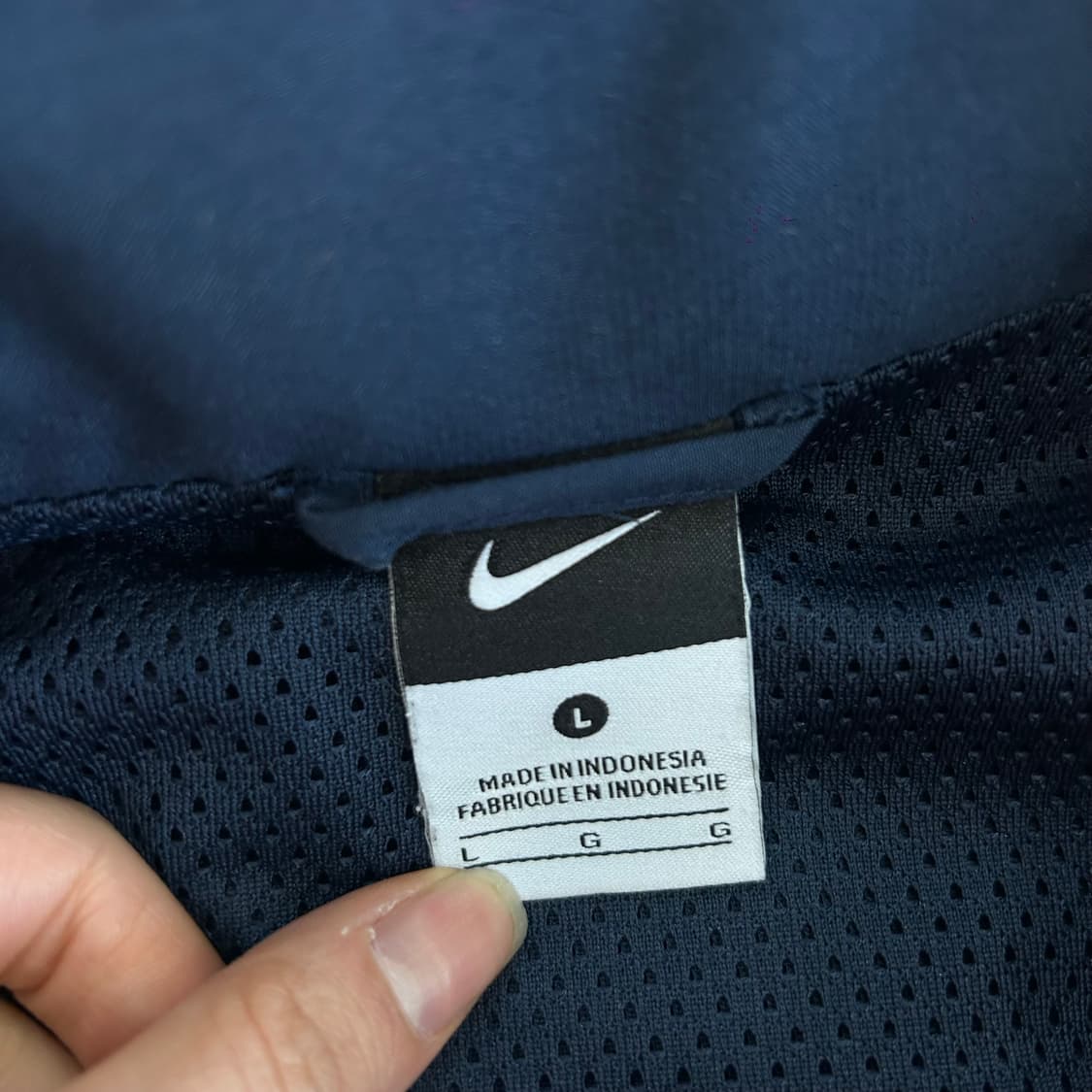 Nike 나이키 네이비 블루 화이트 배색 바람막이 상품이미지5